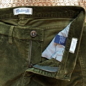Madewell Green Corduroy Pants